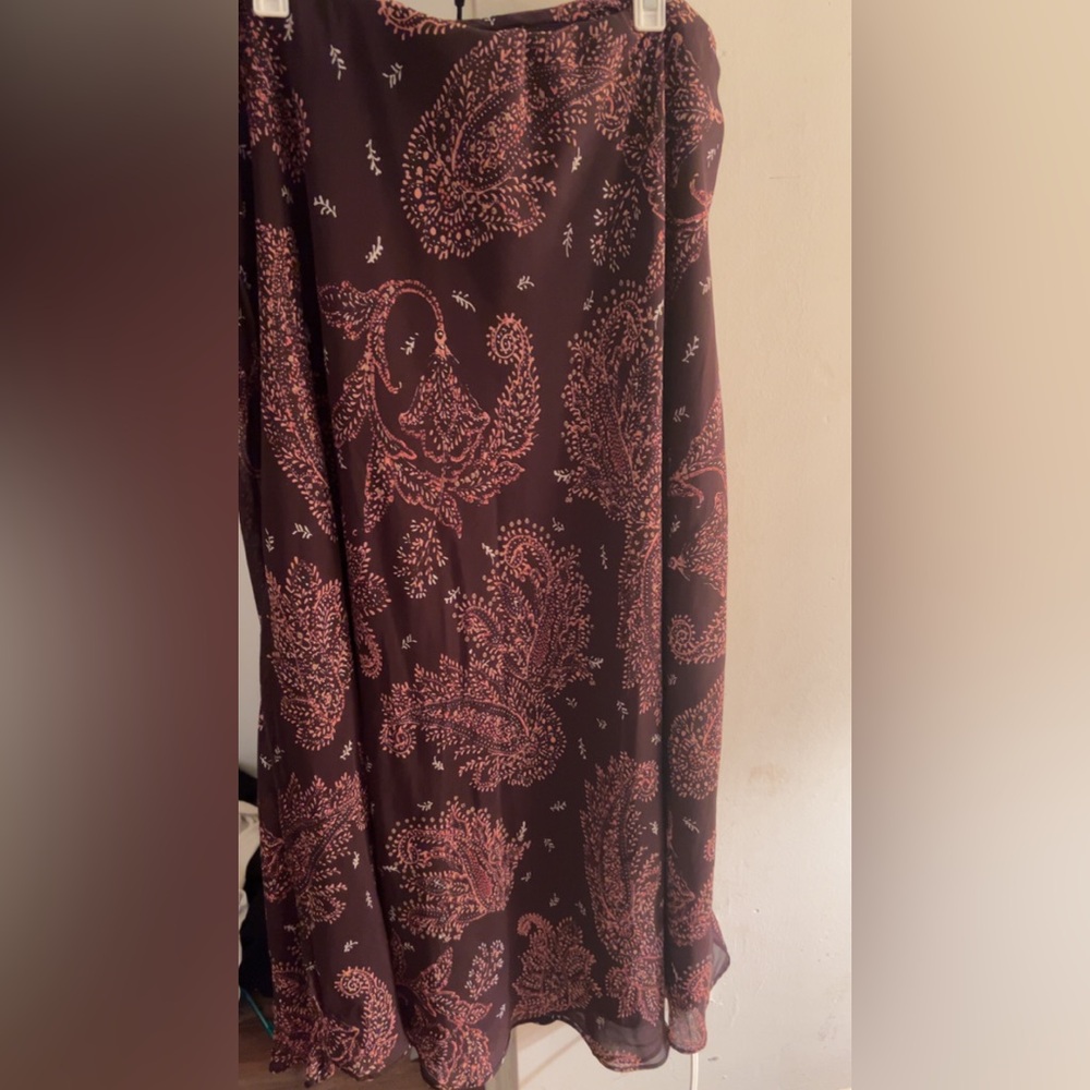 Paisley Print Maxi Skirt